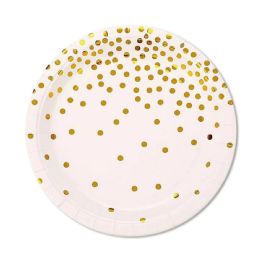 24 Bulk New Year Paper Plates 7in 8pc Pack