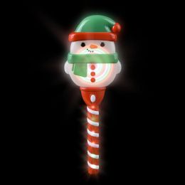 72 Bulk 14 inch LighT-Up Swirl Snowman Wand