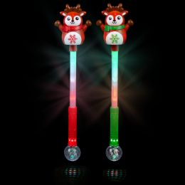 36 Bulk 21 inch LighT-Up Reindeer Magic Ball Wand