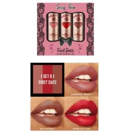 36 Bulk Seduce Me First Date Collection 3 Piece Lipstick Sets In Assorted Colors