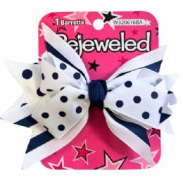 36 Bulk Bejeweled Polkadot Hair Bow