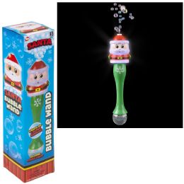 24 Bulk LighT-Up Santa Bubble Wand 13.5: