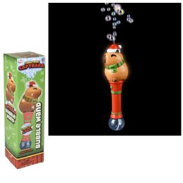 24 Bulk LighT-Up Christmas Capybara Bubble Wand 13"