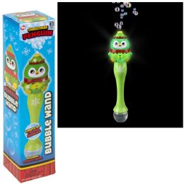 24 Bulk LighT-Up Penguin Elf Bubble Wand 13.5"