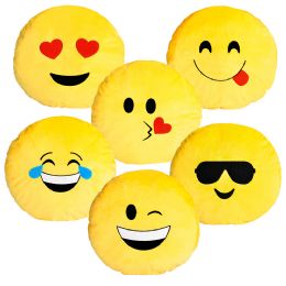 12 Bulk 18" Emoticon Pillow