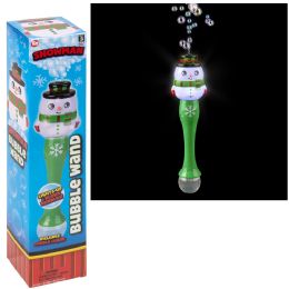24 Bulk LighT-Up Snowman Bubble Wand 13.5"