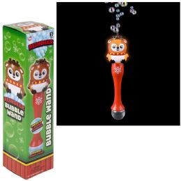24 Bulk LighT-Up Reindeer Bubble Wand 13.5"