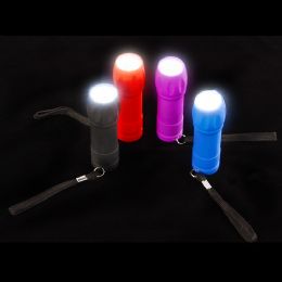 96 Bulk 3.5" 9-Led Rubber Barrel Flashlight