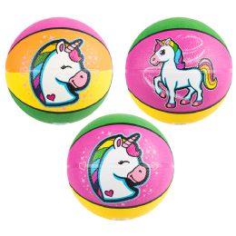 25 Bulk 9.5" Rainbow Unicorn Basketball
