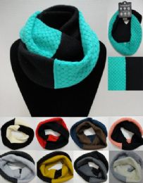 24 Bulk Knitted Infinity Scarf [basket Weave]