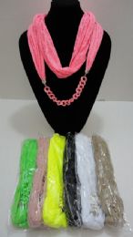 24 Bulk Loop Scarf With Chain Link Design