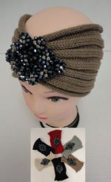 24 Bulk Hand Knitted Ear Band [lg Jewel] Loop