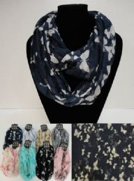 24 Bulk Light Weight Infinity Scarf [butterflies]