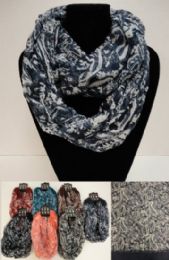 24 Bulk ExtrA-Wide Light Weight Infinity Scarf [lg Paisley]