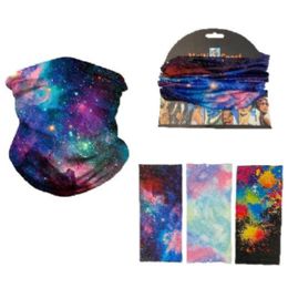 24 Bulk Multi Functional Headgear Gaiter Buff [galaxy]