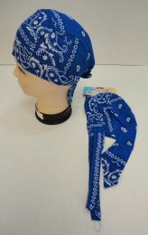 24 Bulk Skull CaP-Royal Blue Paisley