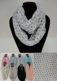24 Bulk Light Weight Infinity Scarf [small Anchors]