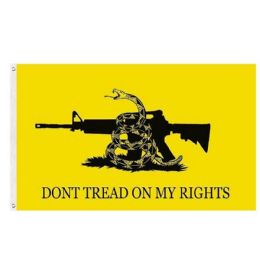 24 Bulk 3'x5' Don't Tread On My Rights Flag *yellow