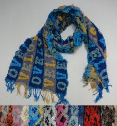 24 Bulk Fashion Scarf With LetterS--Love