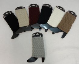 24 Bulk Knitted Boot Cuffs [diamond Knit]