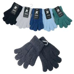 24 Bulk Youth Size Small: Brushed Faux Cashmere Gloves [boys]