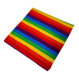 24 Bulk BandanA-Rainbow Stripes