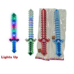 24 Bulk 24.5" Light & Sound Pixelated Sword [clear]