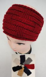48 Bulk Hand Knitted Ear Band [cross Weave] Loop