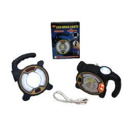 24 Bulk Usb Rechargeable Cob/led Round Strobe Lamp