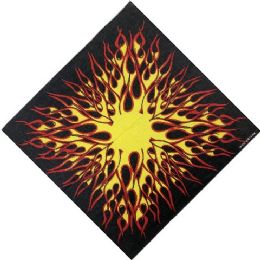 24 Bulk BandanA-Yellow/red Flames