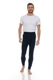 60 Bulk Mens Cotton Thermal Waffle Pants, Navy Size X-Large