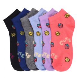 432 Bulk Mamia Spandex Socks (cute) 6-8