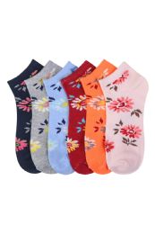 432 Bulk Girls Printed Casual Spandex Ankle Socks Size 4-6