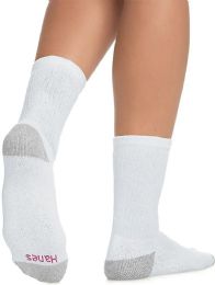 180 Bulk Hanes Crew Sock For Woman Shoe Queen Size 8-12 White Sock
