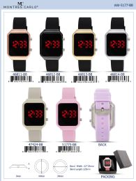 12 Bulk Digital Watch - 47428-B8 assorted colors