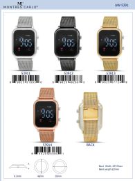 12 Bulk Digital Watch - 53913 assorted colors