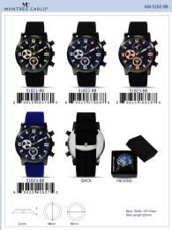 12 Bulk Men's Watch - 51823-B8 assorted colors