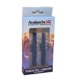 24 Bulk Avalanche Staineless Steel Tweezer Set With Rubber Grip In Purple