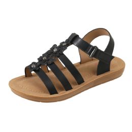 18 Bulk Girl's Sandals Black