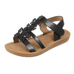 18 Bulk Girl's Sandals Black