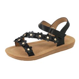 18 Bulk Girl's Sandals Black