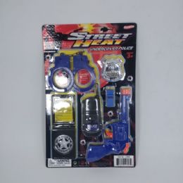 72 Bulk 6 Pcs Police Set W/ 7 Click Hnad Gun On Card