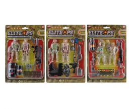 144 Bulk 3 Asstd 10-12 Pcs Military Play Set W/ 2 Pcs 3.75'