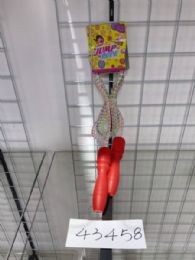 72 Bulk Clear Jump Rope On Hanging Card (solid ReD- Yellow
