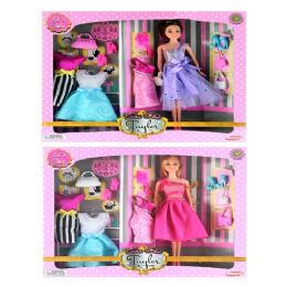 6 Bulk So Chic Taylor 2 Asstd Doll W/ 2 Pair Shoes_ 2 Pcs Bag_