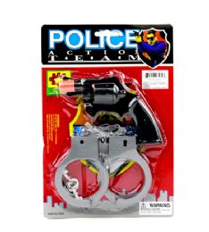 96 Bulk Cap Gun W/ Handcuffs On Blister Card