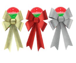 36 Bulk Pvc Ribbon Glittered - 3 Colors Asst - W 25cm H33cm - X 38cm