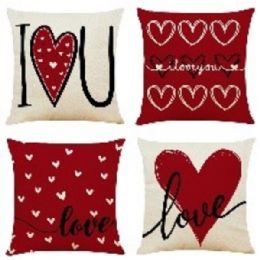 144 Bulk Vi Cushion Cover 18 X 18 4 Designs Asst