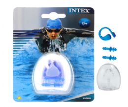 24 Bulk Intex Ear Plugs & Nose Clip Combo Set Blister Card