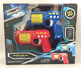 12 Bulk 2 Pc B/o Laser Tag Blaster In Window Box